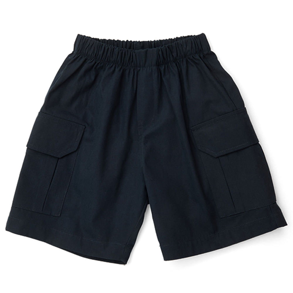 Bermuda Infantil Sarja Cargo Azul
